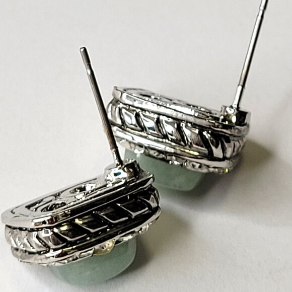 Mini Jade Green Earrings - Picture 6 of 14